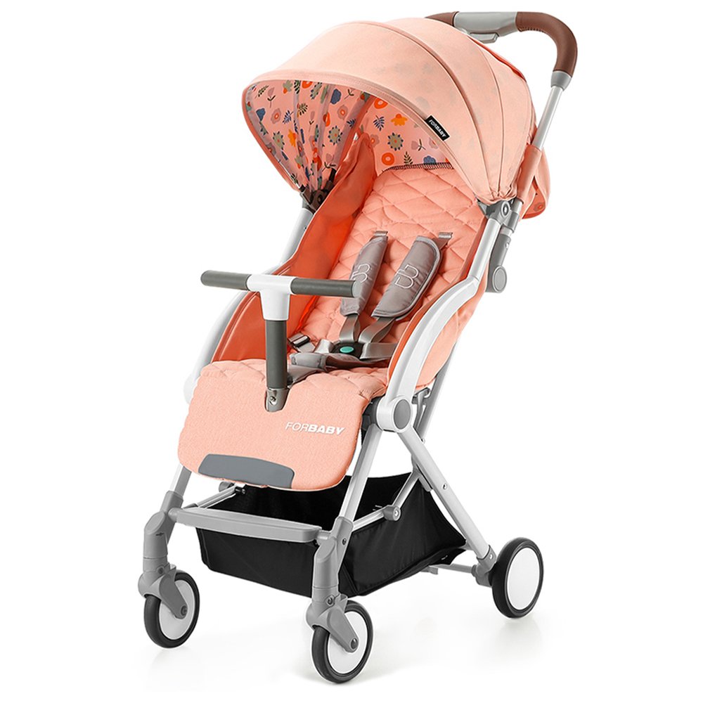 Springbuds Baby Lightweight Stroller Toddler Pushchair With Five Point Safety System Pink