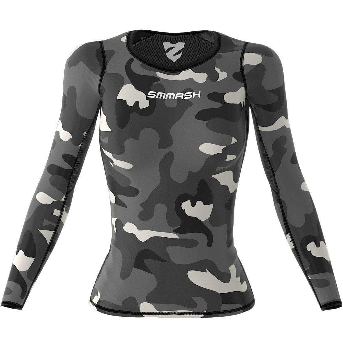 SMMASH Compression Shirt for Women Long Sleeve Long Sleeve, Functional Shirt for Sports Outdoor OCR Cross-Training Fitness Yoga Gym, Breathable Long Sleeve Shirt, Professional Sportswear Camo