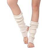 AWOCAN Women Ballet Leg warmers Knitted Stirrup Leg Warmers for women Winter Extra Soft long legwarmers for Yoga Dance