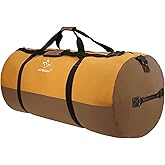 WHITEDUCK Heavy Duty Canvas Duffel Bag for Men and Women - Foldable Military Army Style Duffel Bag, with Full Length Zipper- Outdoors, Travel, Gym & Storage
