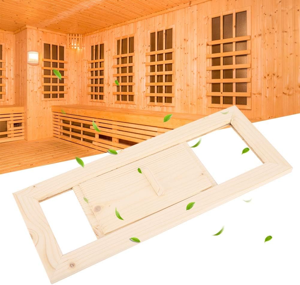 Wooden Air Vent Rectangle Air Vent Grille Ventilation Equipment Sauna Accessory with Adjustable Air Gaps for Sauna Room and Steam Room - Image 4