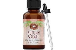 Good Essential - Professional Autumn Wreath Fragrance Oil 30ml for Halloween, Diffuser, Candles, Soaps, Lotions, Perfume 1 fl oz - Fragrance Oil Candle Making - Autumn Scented Oils