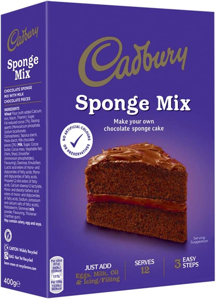 Cadbury Sponge Cake Mix, 400g Amazon.co.uk Grocery
