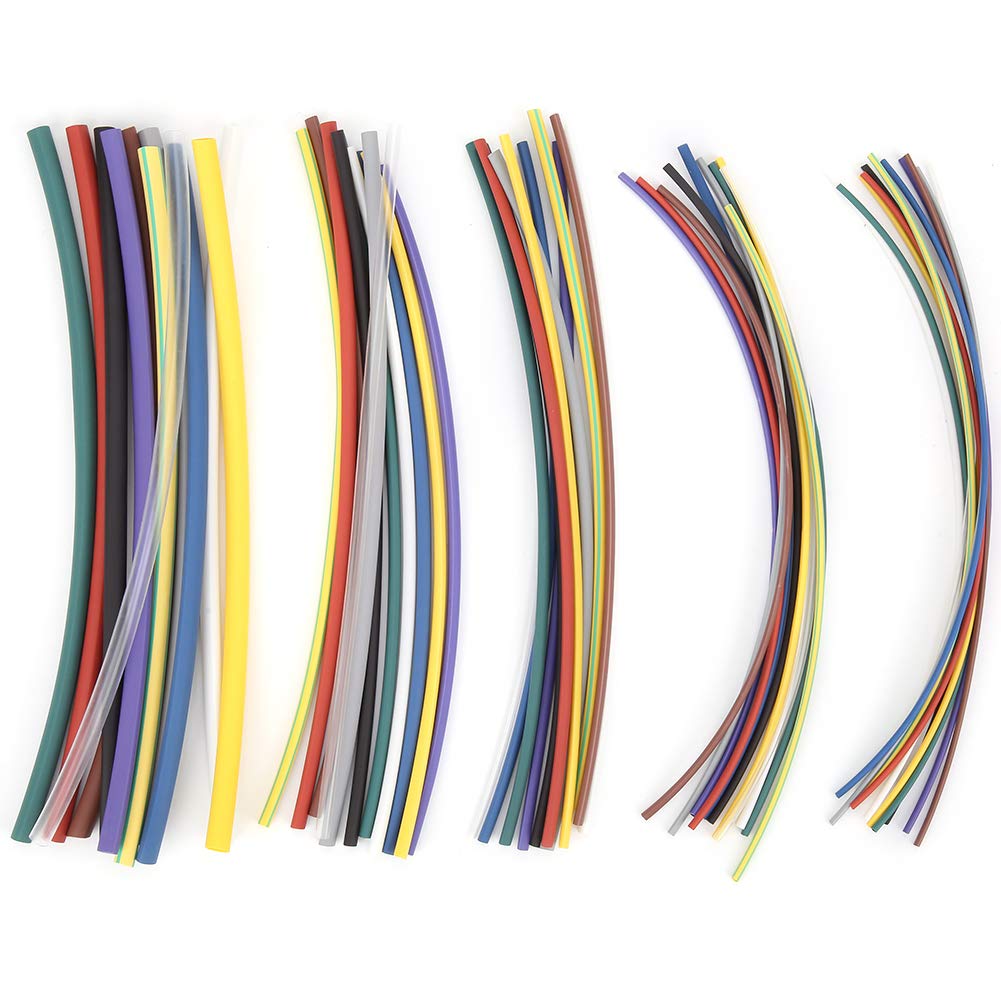 Fdit Heat Shrink Tube, 55 PCs/Set, Multicolor, Polyolefin, 1.0-5.0mm