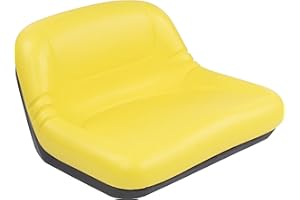 ZBOX ZB5531913 Yellow Replacement Vinyl Cushioned Seat fits John Deere 115 125 L100 L105 L107 L108 L110 L111 (Replaces GY20495)