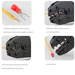 Teansic 500 Pcs Insulated Fork Spade Wire Connector