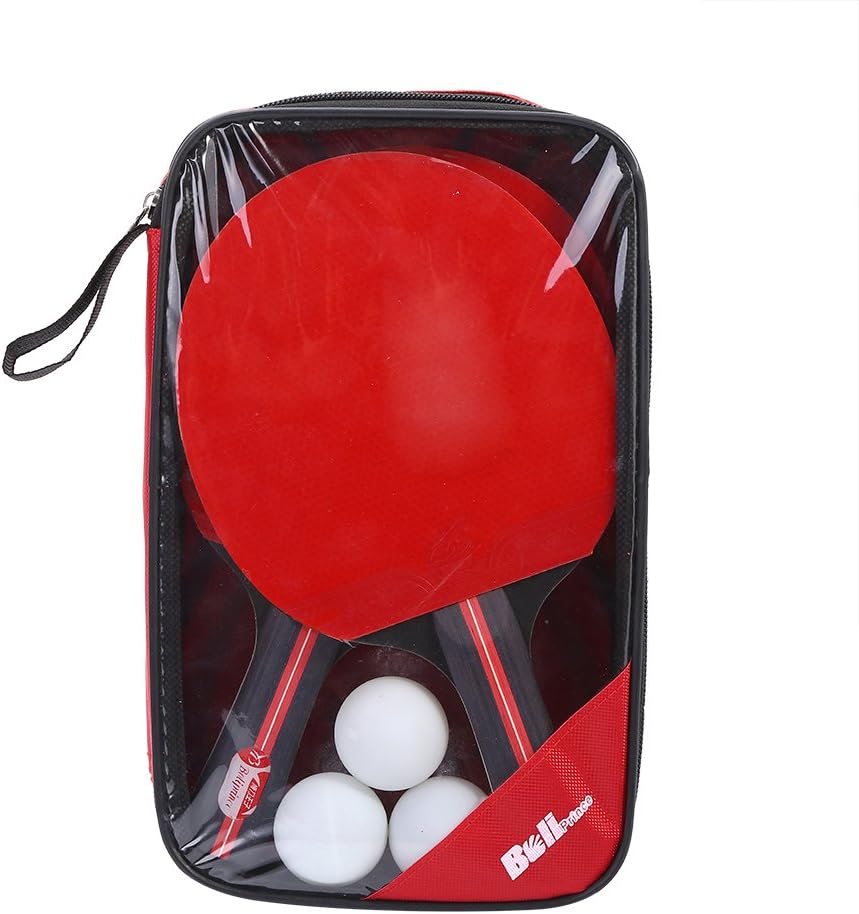 VGEBY1 Ping Pong Paddle Set Table Tennis Racket for 2 Players with Portable Cover Case for Indoor Outdoor palying : Sports & Outdoors