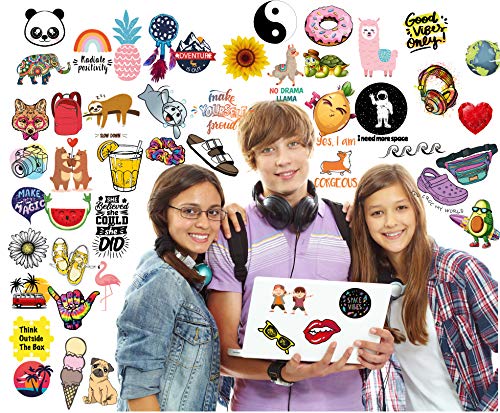 50 Pack Redbubble Stickers - 50 Pack VSCO Stickers, Cute & Trendy Laptop Vinyl Stickers, Water Bottle Stickers for Teens, Kids, Girls and Boys - 100% Waterproof,Vinyl Decal 50 Pack Stickers