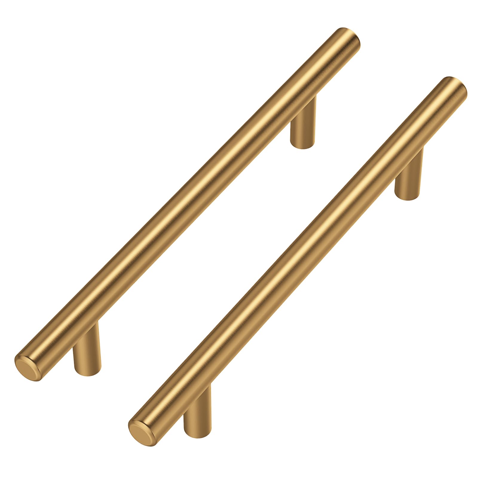 Goldenwarm T-bar, furniture handles, hollow stainless steel kitchen cupboard door handles, gold coloured brass