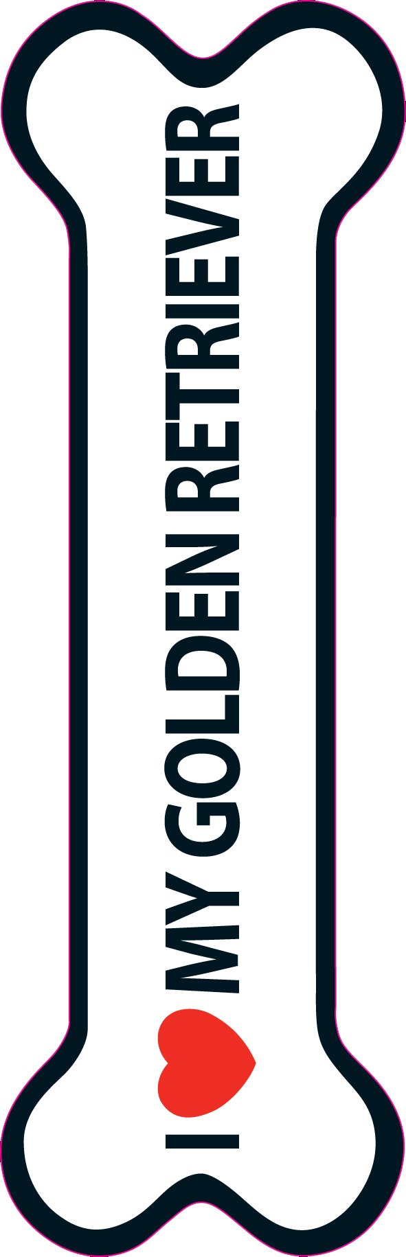 Magnet & Steel Magnet, I Love My Golden Retriever