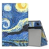 MoKo Case for All-New Amazon Fire HD 8 Tablet (7th Generation, 2017 Release Only) - Slim Folding Stand Cover for Fire HD 8, Starry Night (with Auto Wake / Sleep)