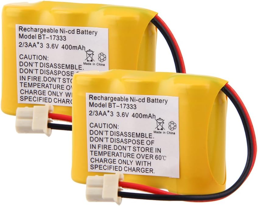 2 Fenzer Rechargeable Cordless Phone Batteries for Vtech BT-17333 BT-27333 CS2111 Cordless Telephone Battery Replacement Packs