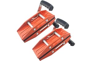 E-Found 2PCS Doubld Handed Carrying Clamps,2.36 inch Granite Stone Panel Carriers Lifing Tools for Granite Stone Quartz Worktops Slabs Marble with Rubber-lined 770lbs Moving Glass Clamp