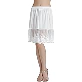 BEAUTELICATE Skirt Extender with Lace Trim Vintage Underskirt 100% Cotton Half Slip