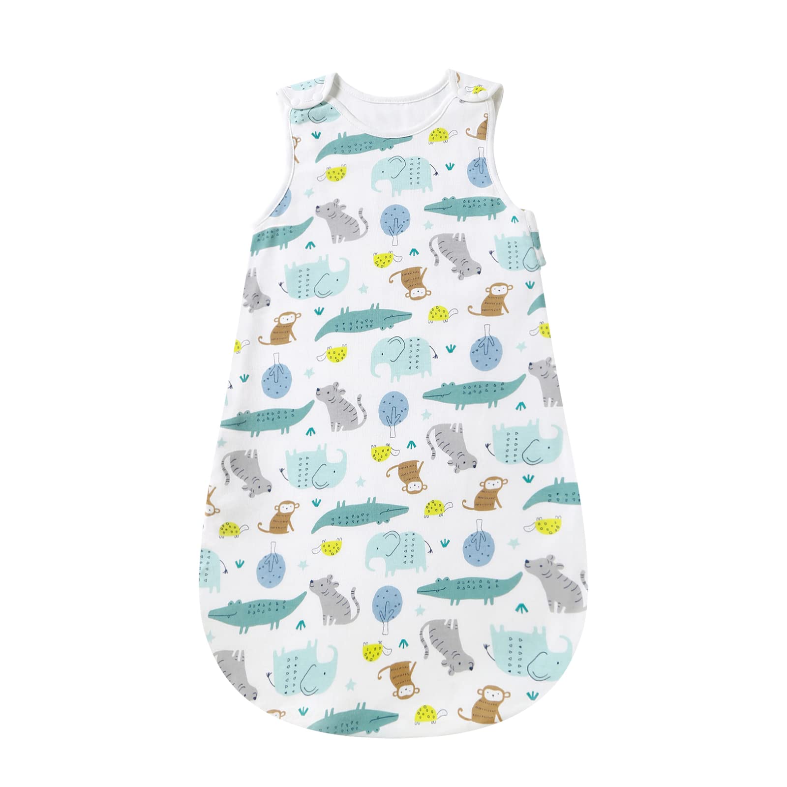 Mosebears Soft Cotton Baby Sleep Bag 1 Tog 0-6 months Newborn Infant Breathable Sleep Sack Cute Prints