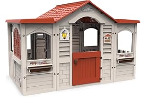 CHICOS Le Chalet Grand Cottage Playhouse for Kids, Indoor & Outdoor, Easy Assembly, Fun Features, Durable Plastic