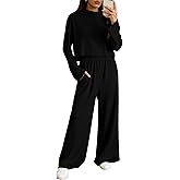 BTFBM Women's Two Piece Outfits 2025 Fall Trendy Sweatshirt Pants Tracksuit Jogger Sweatsuit Lounge Matching Sets