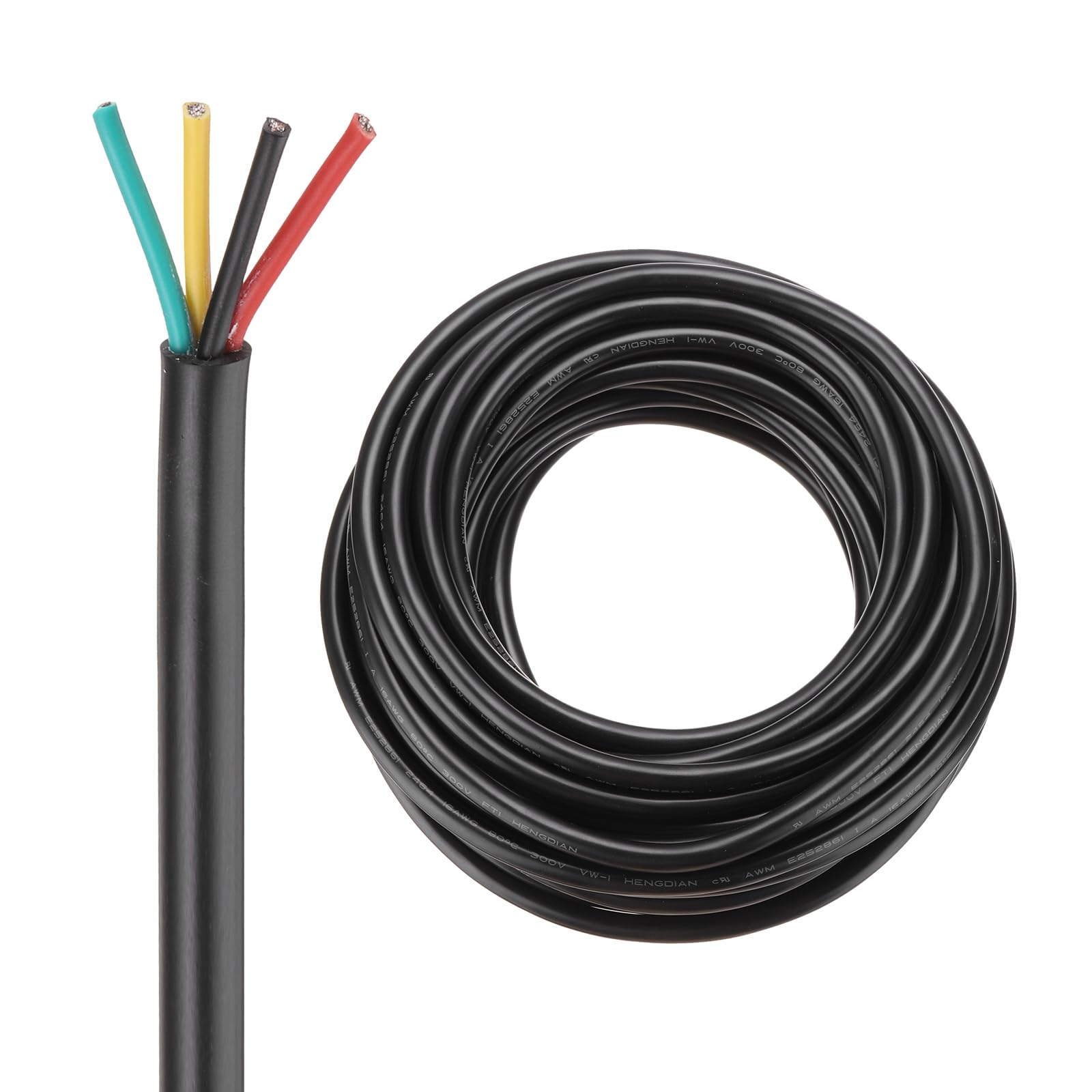 DMiotech 20AWG 20/4 4 Core CNC Wire (50 FT) UL2464 Tinned Copper Core 20 Gauge Cable Speaker Wire Electrical Wire Extension Cord for CNC Router Machine,Electrical Appliance