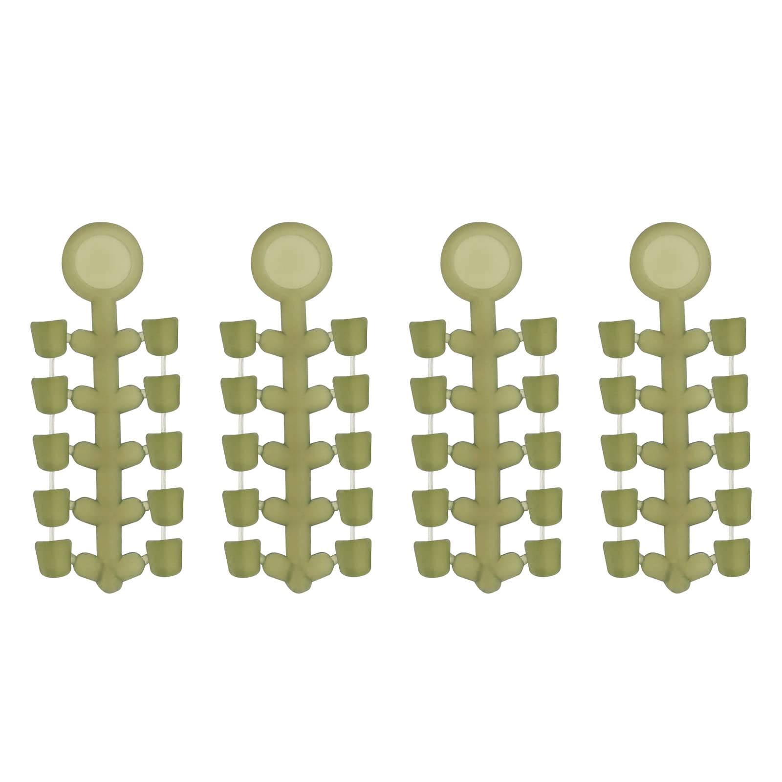 SG Store 40PCS Carp Fishing Hook Beads Silicone Fishing Bait Stop Beads Fishing Hook Stopper Terminal Tackle Accessories 2x1.5mm Light Green