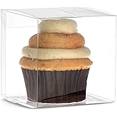 Juvale Clear Favor Boxes - 50-Pack 3 x 3 x 3 in Transparent Plastic Square - Clear Dessert & Treat Containers for S’mores & Packaging