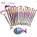 Goddessvan 18PCS Makeup Brush Set Premium 3D Mermaid Synthetic Foundation Eyebrow Eyeliner Blush Cosmetic Concealer Brushes