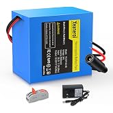Xeanerol 24V 5Ah Lithium Battery with 2A Fast Charger, Bare Leads Wire, Cable Connector, Rechargeable Li-ion Battery for 24 Volt DIY Project RC Car LED Light Strip CCTV Camera