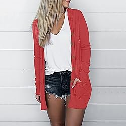 Sweaters for Dresses Tie Front Cardigan Crew Neck
