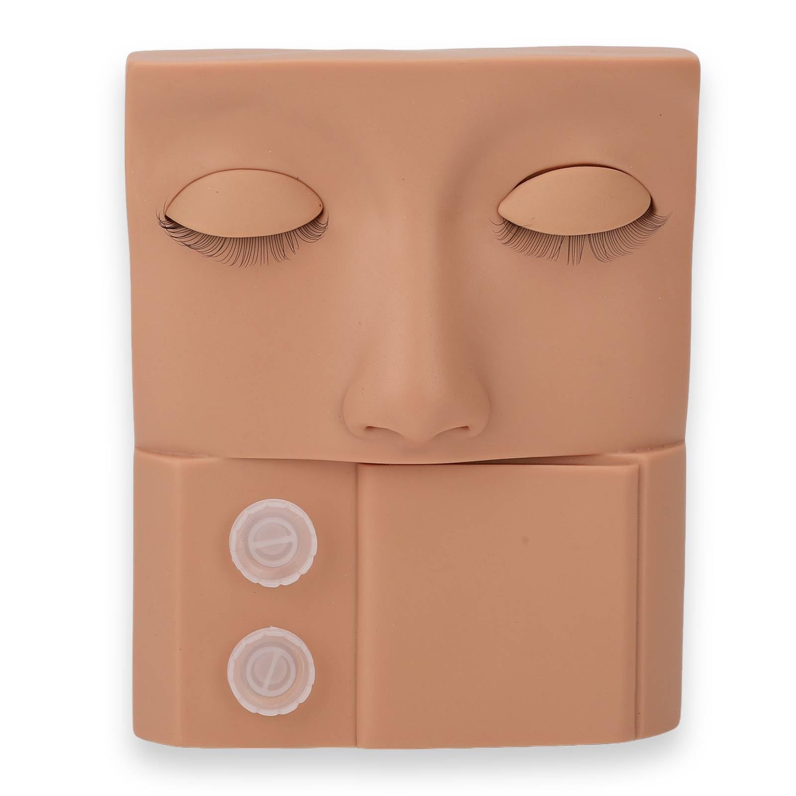 Uxsiya Makeup Mannequin, Replaceable Eyelid High Simulation Lash Mannequin Head Reusable Easy Better Practice for Salon(Skin Color)