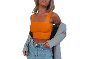 Abardsion Women's Sexy Sleeveless Skinny Basic Strappy Crop Tank Tops 2024