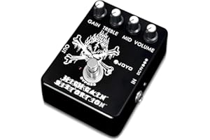 JOYO High Gain Distortion Pedal from AC/DC Crunch to Heavy Metal with Full Range EQ for Electric Guitar Effect - Bypass (JF-04)