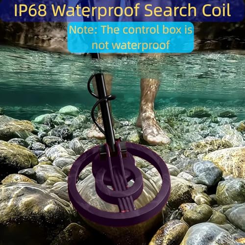 Aipat Metal Detector for Adults, Professional Waterproof & Adjustable Stem, Higher Accuracy Gold Detector with LCD, Advanced DSP Chip, Lightweight detecteur de Metal Suitable for Beach and Backyard