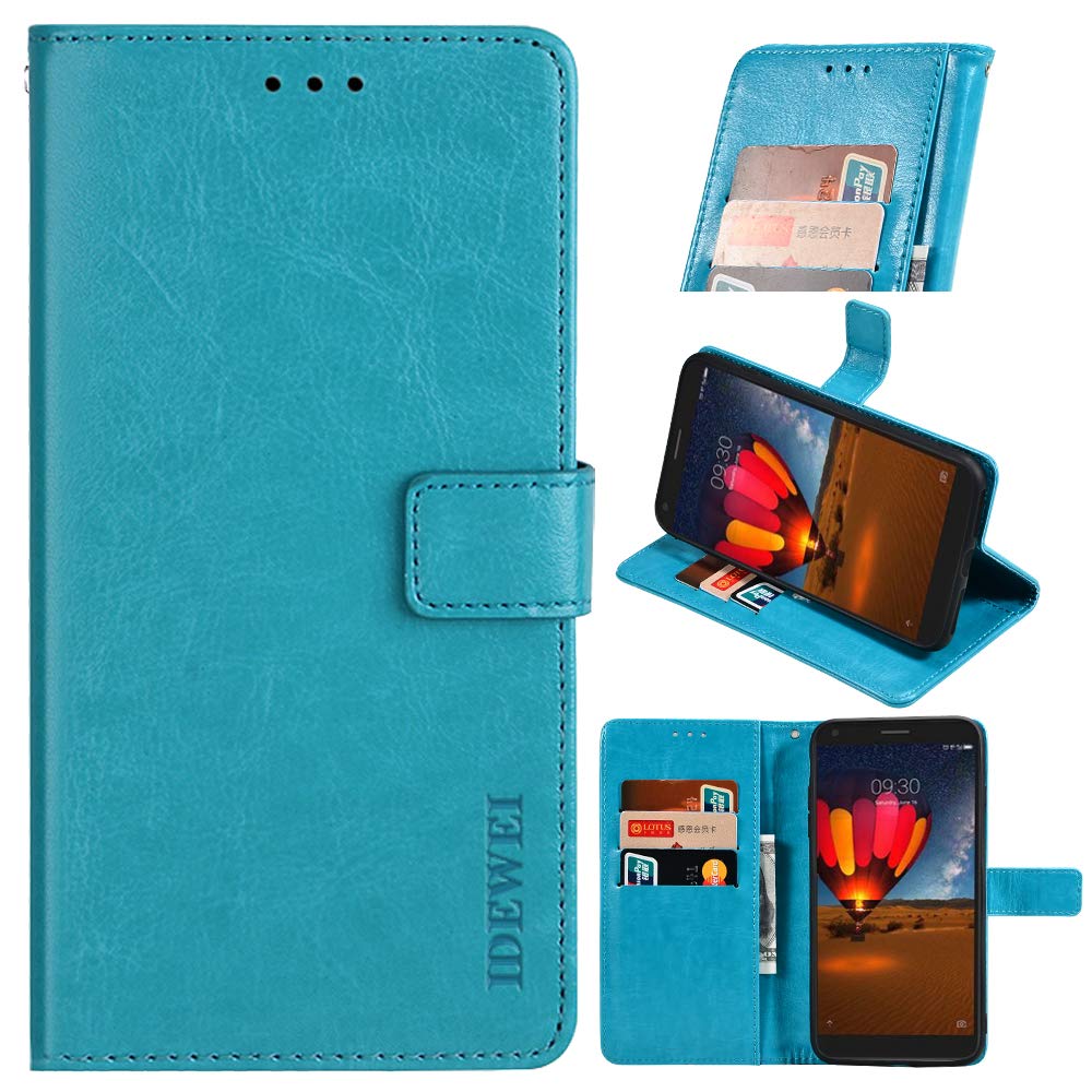 BellaCase Google Pixel 4A 4G Premium Leather Wallet Case [Card Slots] [Kickstand] [Magnetic Buckle] Flip Folio Cover for Google Pixel 4A 4G Smartphone(Sky blue)