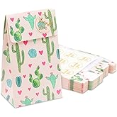 Cactus Goodie Bags for Fiesta Birthday Party Favors (Pink, 24 Pack)