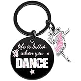 Celunux Dance Gifts For Dancer Lovers Ballerina Gifts For Girl Dance Stuff Ballet Keychain Jewelry Dances Teacher Gift Best Dances Recital Competition Gift Ballet Dancer Themed present Ideas