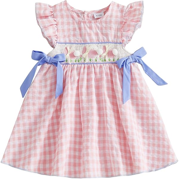 Amazon.com: Toddler Girls Christmas Dress Plaid Santa Smocked Dresses My  First Christmas Baby Girl Outfit Infant Smock Dress (Pink, 6-9 Months):  Clothing, Shoes & Jewelry