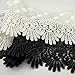 BLACK Venise Lace Ribbon Trim for bridal, apparel, home decor, 3-1/2 Inch by 1 Yard, BAT-6963