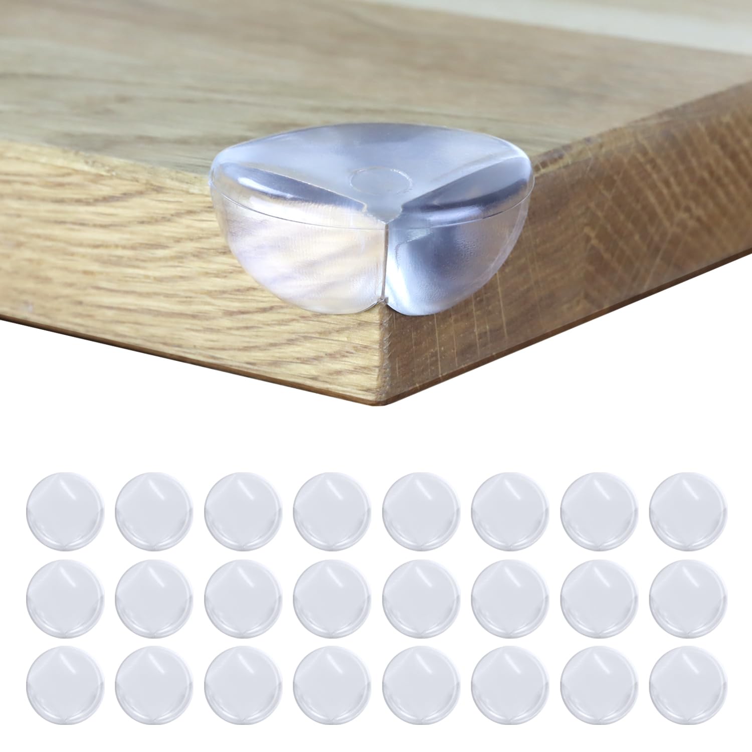 SWAVGO Corner Protection and Edge Protection Edging Strip 12 or 24 Pieces/Pack Baby for Child Safety - BPA-Free, Strong Hold, Easy to Use for All Furniture - Safety for Baby and Children (Type 1, 24)