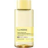 Illiyoon Fresh Moisture Lip and Eye Makeup Remover - Instant & Gentle Waterproof Make-up Remover, Non-Greasy with Naturally Fermented Yuzu Extract, Fragrance and Paraben-Free, 0.14 Fl.Oz (300ml)