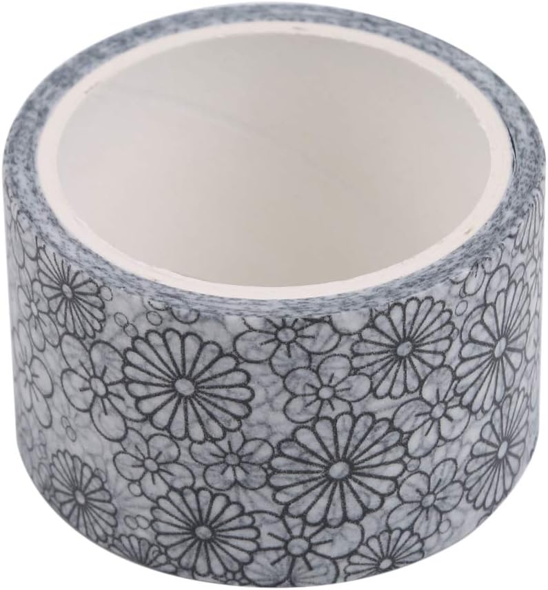 Jixing Creative Colouring DIY Washi Tape Japanese Paper Flower Masking Tapes for Scrapbooking Gift Wrapping,Style 03