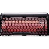 LOFREE DOT Lipstick 84Keys Wireless Mechanical Keyboard, White Backlit Rechargeable Hot-swappable Keyboard with Gasket Design, 3 Types Connection for Windows, Mac OS/Black