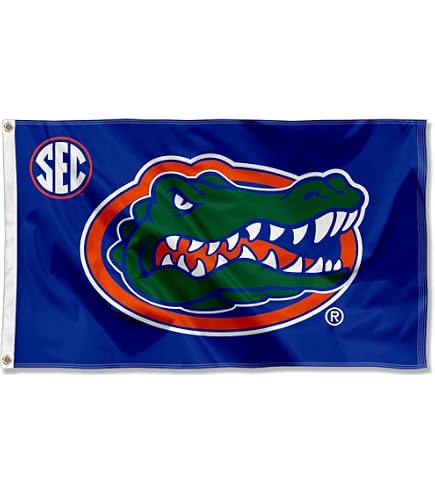 Florida Gators Vintage Retro Large Outdoor Flag – 3x5 Ft, Polyester, Orange