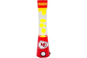 Sporticulture 2-in-1 NFL Team Magma Lamp with Built-in Bluetooth Speaker - 16.5” NFL Team Magma Lamp with Standard Outlet Connection and 30-Watt Bulb (Included) – Kansas City Chiefs