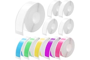 1600 Pcs Label Print Stickers Label Tape 12 x 40 mm Thermal Label Tapes Compatible with D30 Printer 160 Label/roll