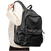SEAFEW Black Backpack for School Women Girls, Waterproof Bookbag Cute High School Backpack for Men Teen Boys, Lightweight Travel College Back Pack Mochilas Escolares para Casual Daypack Rucksack