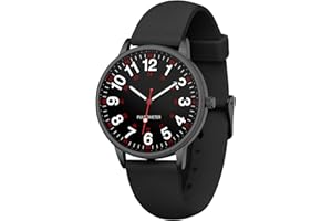 IBSO Nurse Watch for Nurse Medical Professionals Men Women Easy to Read Dial Wristwatches Silicone Band Second Hand Watches