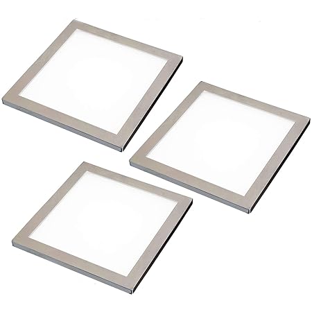 3x 6w Led Under Cabinet Cupboard Square Panel Kitchen Light