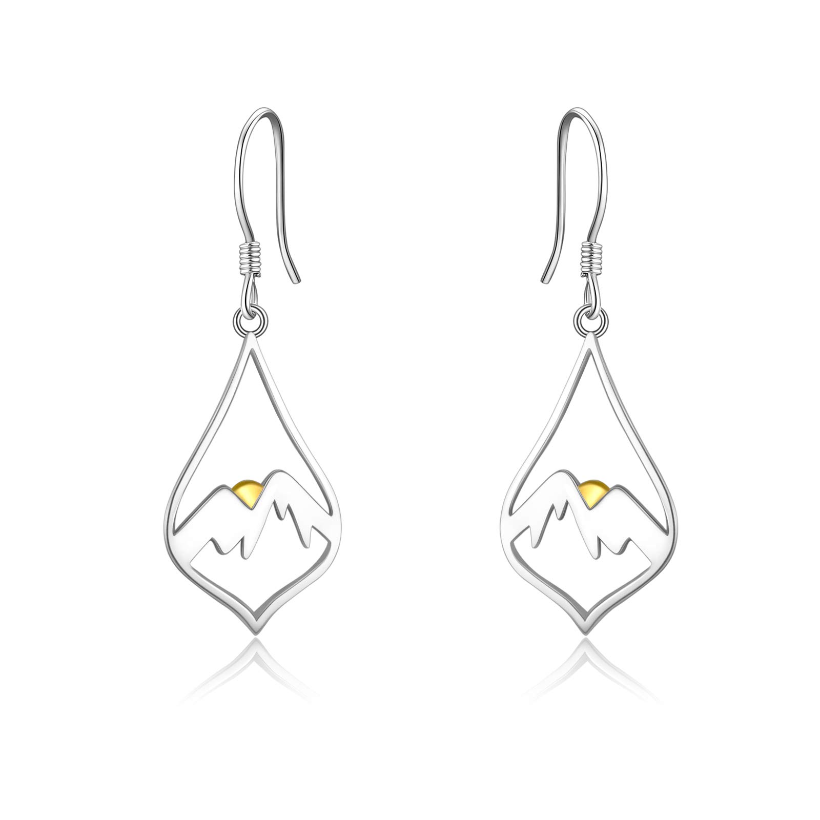 Mountain Earrings Sterling Silver Mountain Jewellery Camper Gifts for Women