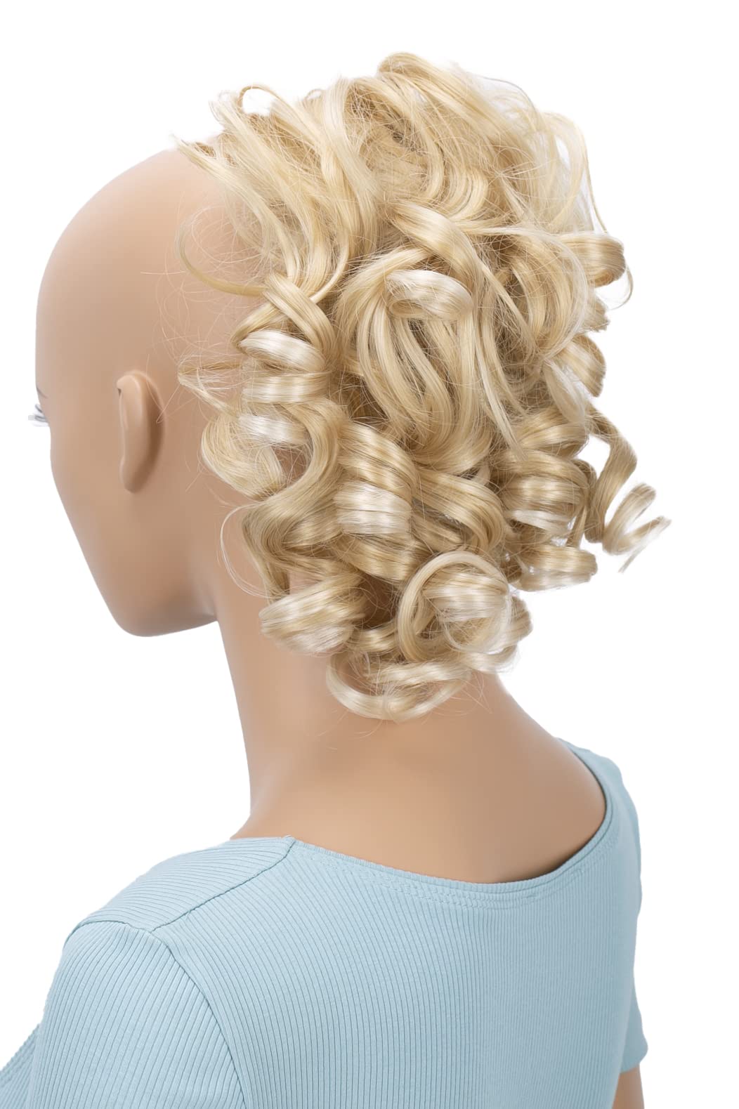 CAISHA Hairpiece Scrunchy Updo Bridal Hairstyles Voluminous Curly Messy Bun Blond Mix G6L โ image 1