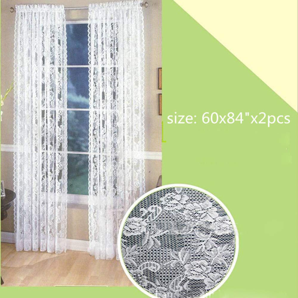 Curtains Blinds Home Furniture Diy Lace Floral Door Window