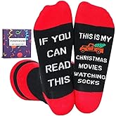 ACOMLUKY Christmas Socks for Women Men Funny Novelty Xmas Stocking Stuffers Crew Unisex Crazy Cotton Socks